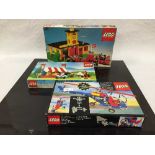 Four Lego sets, miscellaneous, numbers 374, 383, 66382 and 8844, all parts boxed.