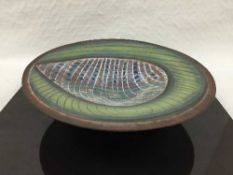 Jackie Walton: A large studio pottery fruitbowl or centrepiece,