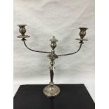 A late nineteenth century Sheffield plated candelabrum, height 53.5 cm.