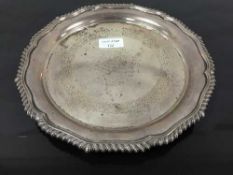 A silver salver, John and William Deakin, Sheffield 1908, with central presentation inscription,