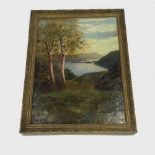David Gould : Ullswater, oil on canvas, signed, 68 cm x 50 cm, framed.