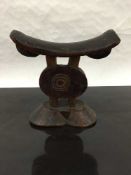 A South African Shona tribe wood Headrest, nineteenth century,