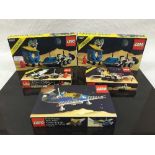 Five Lego sets, all relating to space, numbers 918, 6870, 6880, 6927 and 6927, all parts boxed.