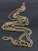 A 9ct gold guard chain, 32.5g.