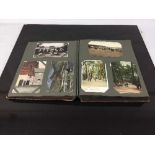 An early twentieth century postcard album containing a large quantity of postcards, rural scenes,