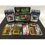 Seven Star Wars Return of the Jedi figures : Speeder Bike Vehicle, Radar Laser Cannon,