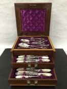 A good quality early twentieth century EPNS dessert set, S H & Co, for twelve settings,