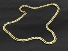 An 18ct two-tone gold necklace, length 45 cm, 37.5g.