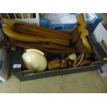 Large quantity of assorted wooden ornaments and sculptures