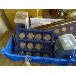 Basket of atlas, boxed war ships and army vehicles,