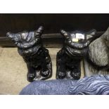 Pair of Garden figures - Chinese Foo dogs