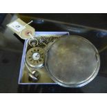 Box of sterling silver compact,