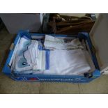 Box of assorted table linen