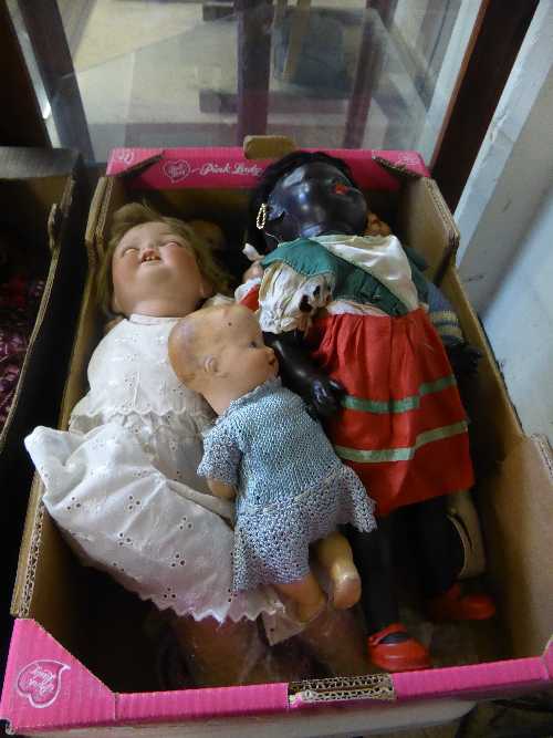 A Simon and Halbig bisque headed doll numbered 1909 7 1/2,