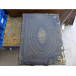 Leather bound family bible with colour photographic plates