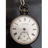 A sterling silver cased wrist watch by M. T.
