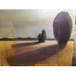 Two Geoff Surret contemporary framed oils on canvas