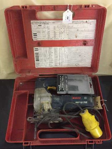 A cased Bosch jigsaw,