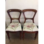 A set of Victorian dining chairs