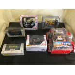 Box of die cast vehicles, boxed and un-boxed including Corgi, Day's gone,
