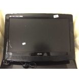 A Bush 22 inch LCD TV/DVD with remote and a Bush 19 inch TV/DVD with remote - No table stands