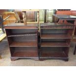 A pair of reproduction bookshelves