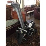 A Crane Sports rowing machine and a stepper