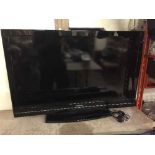 A Toshiba 40 inch LCD TV with remote