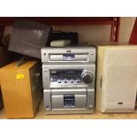 A JVC micro hi/fi with speakers and remote, Pure digital radio,