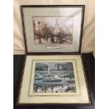 A large quantity of assorted framed prints,