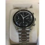 A Gent's Stainless Steel Omega Speedmaster Automatic Chronograph Wrist Watch,