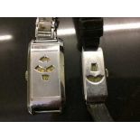 Two vintage wrist watches together with an unusual ring watch