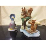 A Beatrix Potter Classics figure - sailing home number 988 and a Peter Rabbit & Friends Jermima