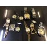 A collection of vintage wrist watches