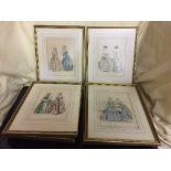 A box of quantity of framed and unframed colour prints entitled "The mirror of fashion"