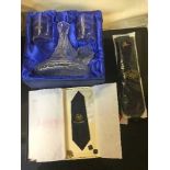 A Royal Mail boxed presentation decanter with glasses,