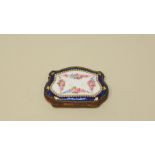 19th century Continental lady's coin purse of lobed form with polychrome enamelling & hand painted