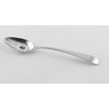 Silver serving spoon by John Stoyte, Dublin, 1797.