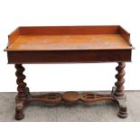 19th century mahogany & beech washstand,