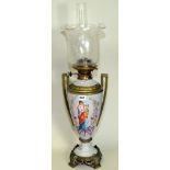 Victorian or Edwardian oil lamp,
