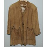 Vintage Bruno Magli, Italian, mid thigh length suede coat, size 44.