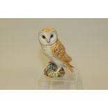 Beswick figure "Barn Owl", 1st version - split tail feathers, no. 1046A, 7¼" high.