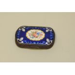 19th century Continental lady's coin purse with polychrome enamelled & hand painted floral