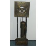 Early 20th century reproduction 'water clock' with brass square dial, inscribed & dated 1650.