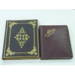 Victorian Album. Small quarto album with manuscript text & extracts, pasted in prints & other illus.