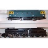 (2) Lima. Diesel loco. D6524, blue/yellow, B.R. Wrong box; 2-6-2 loco & tender. 42700, black, B.R.