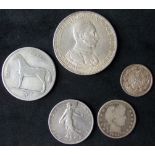 (5) Imperial Germany - Prussia. 5 marks 1913A. GVF & 4 other silver coins.