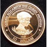 Barbados. Gold 10 dollars. 1995. Gold Proof.