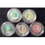 (5) Nightingale Island. 1 crown. Commemorative Silver Proof coins. The Life of H.M.