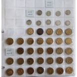 Album of various British coins.